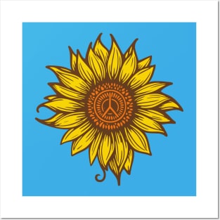 Sunflower Hippie Posters and Art